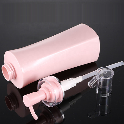 La bomba vacía de 350ml 500ml del rosa del cuadrado del gel recargable privado de aire de lujo al por mayor de la ducha embotella el envase de la loción del cuerpo