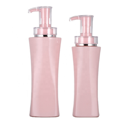 La bomba vacía de 350ml 500ml del rosa del cuadrado del gel recargable privado de aire de lujo al por mayor de la ducha embotella el envase de la loción del cuerpo