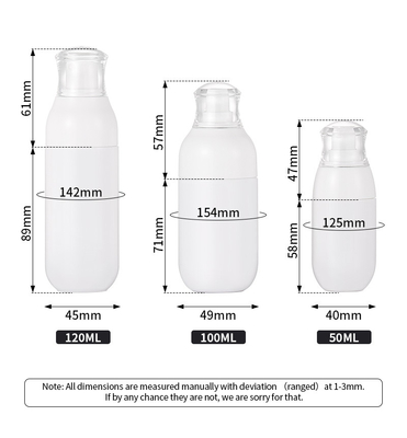 Las botellas blancas del espray del plástico transparente de 2 onzas ACARICIAN la forma redonda material para el perfume