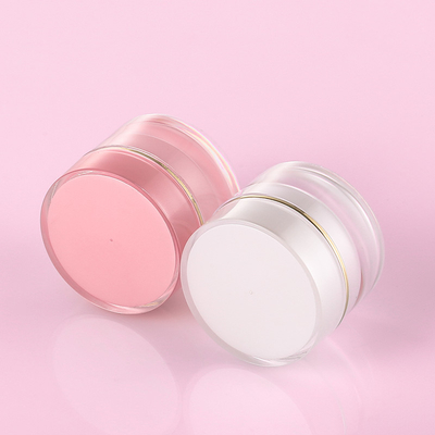 crema de cara cosmética plástica de 10g 20g 30g que empaqueta los tarros vacíos del animal doméstico redondo rosado
