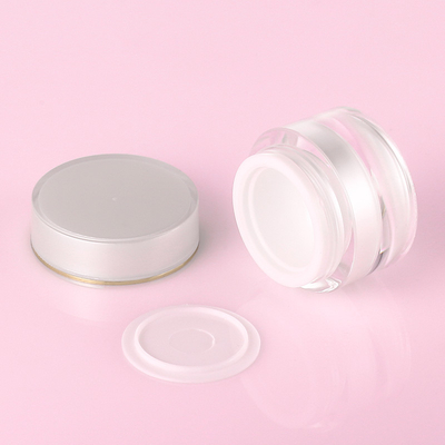 crema de cara cosmética plástica de 10g 20g 30g que empaqueta los tarros vacíos del animal doméstico redondo rosado