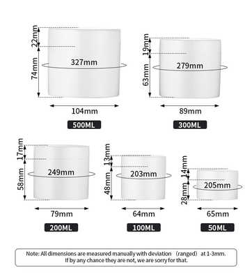 Tarro cosmético de los PP del pelo de la máscara de Amber Face Eye Cleaning Scrub de la crema del cuerpo de piel de la loción privada de aire portátil de lujo de alta calidad del cuidado