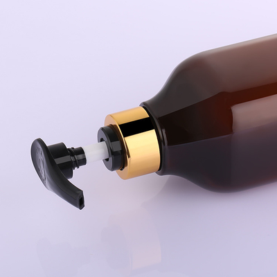 Top de lujo único cosmético del oro de la botella del champú de 200ml 300ml 350ml 400ml 1000ml Boston de la loción ambarina de lujo del cuerpo