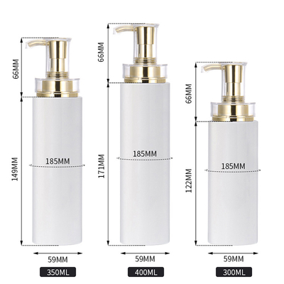 Envase privado de aire vacío redondo blanco pequeño Eco 300ml amistoso Mini Lotion Luxury Shampoo Bottle de la loción