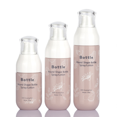 botellas plásticas vacías heladas para la impresión de la pantalla de la loción biodegradable