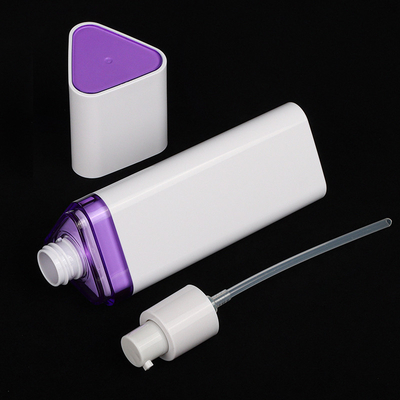 El empaquetado cosmético de sellado caliente fija a Violet Serum triangular