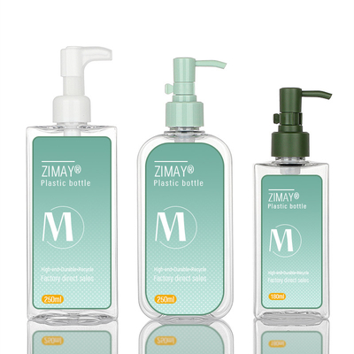 Cosméticos redondos vacíos claros de la loción del cuerpo que empaquetan el aceite de limpiamiento facial Bottl de la bomba plástica de los envases