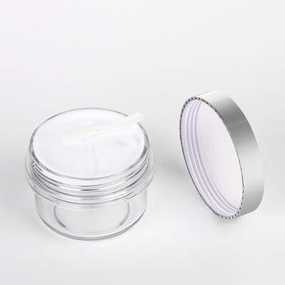 tarros plásticos vacíos 50ml con las tapas, envases plásticos transparentes de la belleza