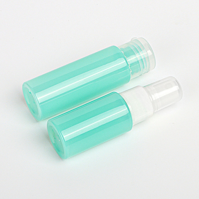 Plástico cosmético del color verde 50ml de botella del espray de la categoría alimenticia con Flip Cap