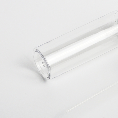 botella vacía del espray del plástico transparente 100ml, botella cilíndrica del espray para los cosméticos