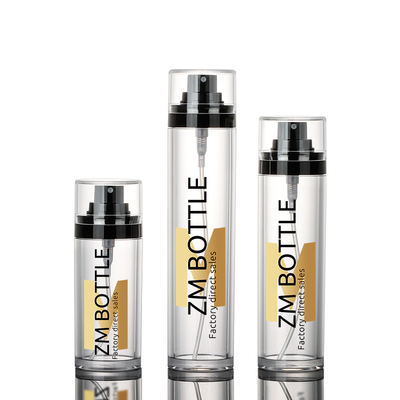 Botella de spray transparente cosmética PET mate personalizada 50ml 80ml 100ml