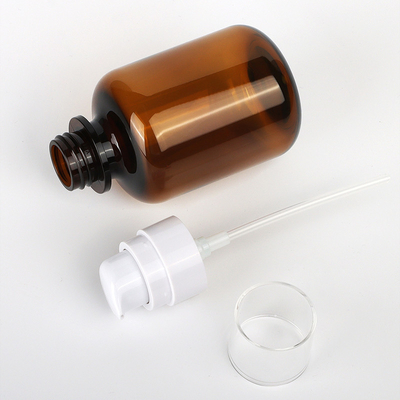 Sistemas de empaquetado cosméticos del ODM, 60ml 90ml 130ml Amber Plastic Cosmetic Jars