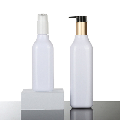 botella privada de aire de la bomba del oro de la loción cosmética única biodegradable de lujo del cuadrado de 200ml 300ml 350ml 400ml