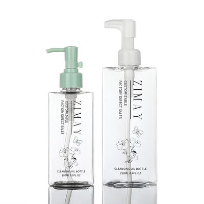 champú de empaquetado del envase del aceite claro 180ml y botella cuadrada 200ml plástico de la bomba de la loción de sistema del acondicionador