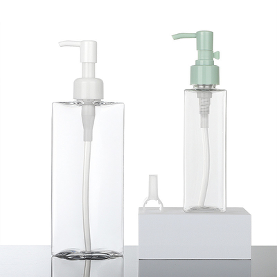 champú de empaquetado del envase del aceite claro 180ml y botella cuadrada 200ml plástico de la bomba de la loción de sistema del acondicionador