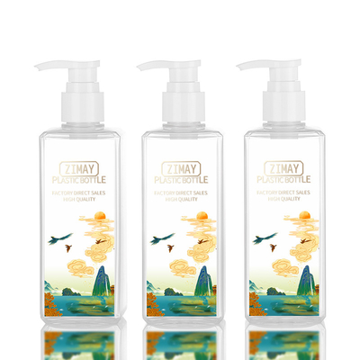 Botella cosmética transparente 300ML biodegradable de lujo de la loción