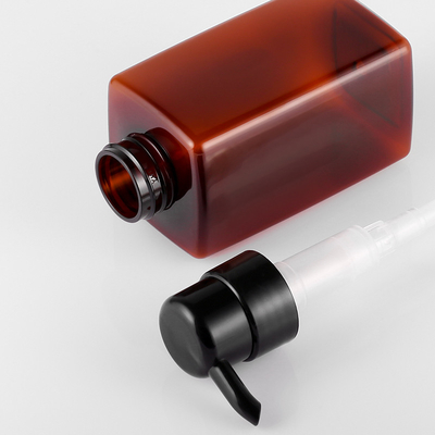 Botella cosmética clara de la loción, botellas cuadradas de la bomba de la loción de 41m m