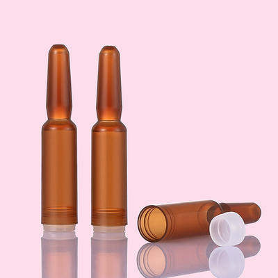Amber Plastic Serum Vials Ampoule para la capacidad cosmética de la esencia 1ml