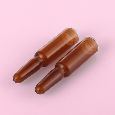 Amber Plastic Serum Vials Ampoule para la capacidad cosmética de la esencia 1ml