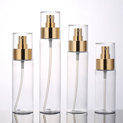 Botellas cosméticas vacías redondas del espray, botellas de lujo del espray del plástico transparente de 4 onzas