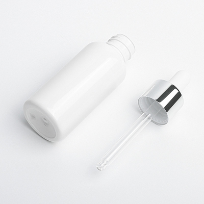 Botella cosmética de plata 50ml del dropper para el diámetro del aceite esencial 34m m