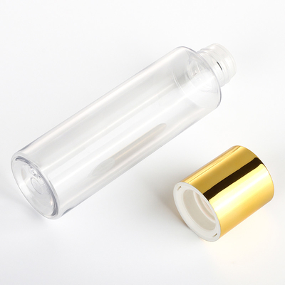 Botella de tinta vacía cosmética plástica de la loción de los envases 120ML 150ML de la tapa del oro