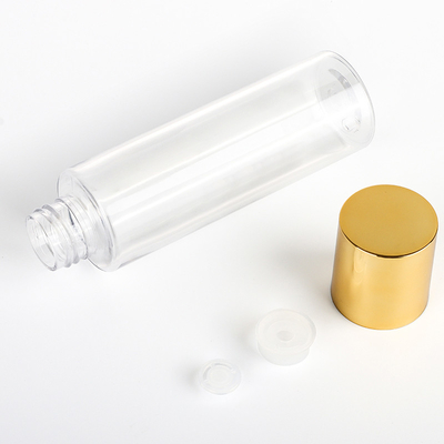 Botella de tinta vacía cosmética plástica de la loción de los envases 120ML 150ML de la tapa del oro